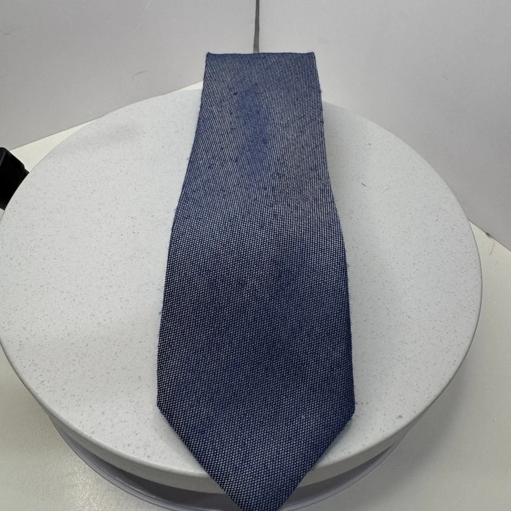 Calvin Klein Men's Blue Textured‎ Woven Necktie Slim Classic – One Size